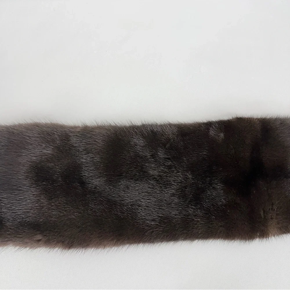 J. Mendel Brown Mink Scarf 4.5 x 38”